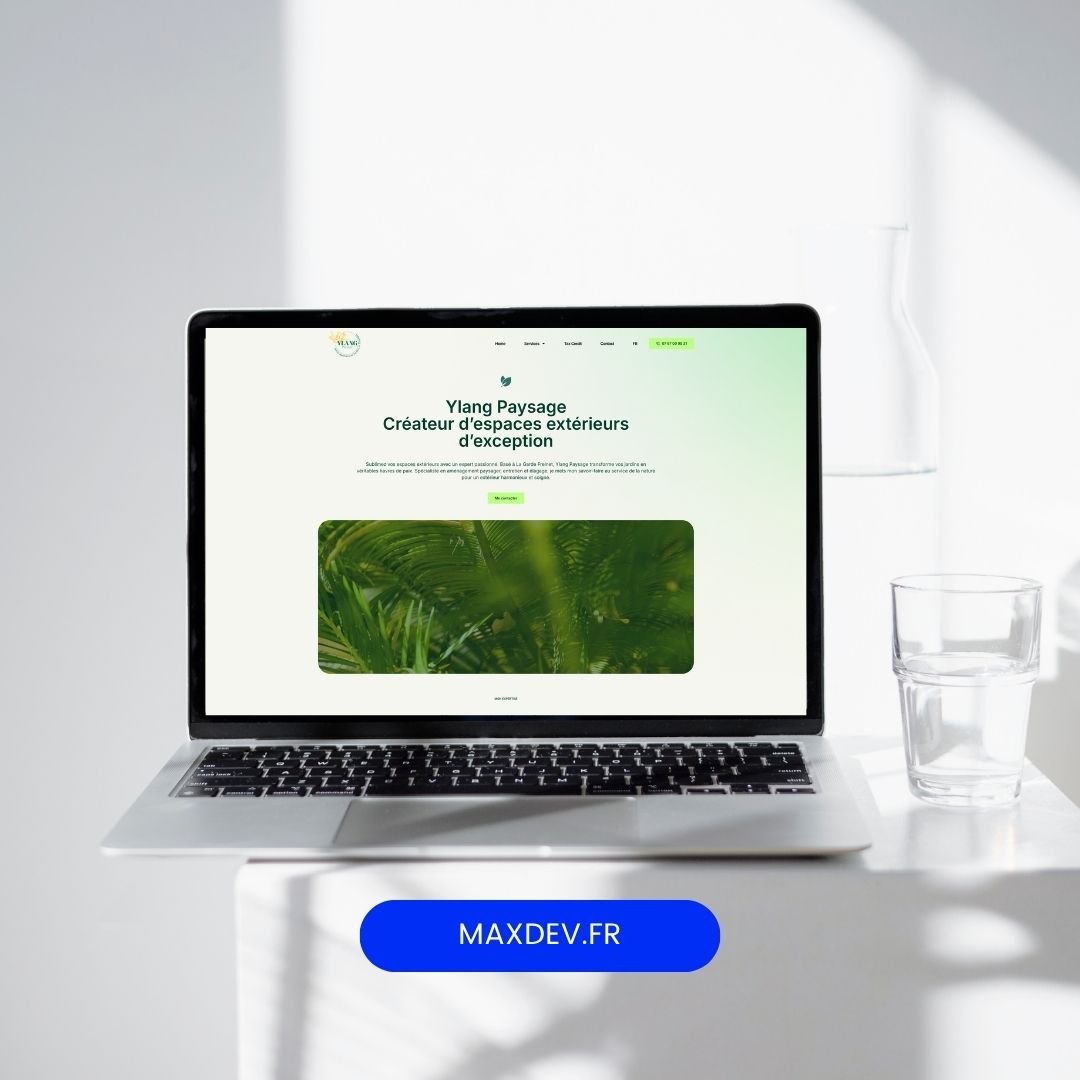 Ylang Paysage — projet MAXDEV web designer Nice
